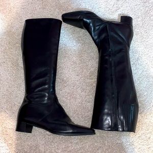 Amalfi black leather boots